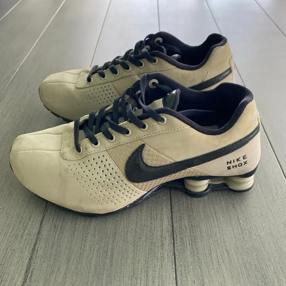 Nike Shox Boys Athletic Sneakers – Black/Brown Size 6.5Y 318130‑200